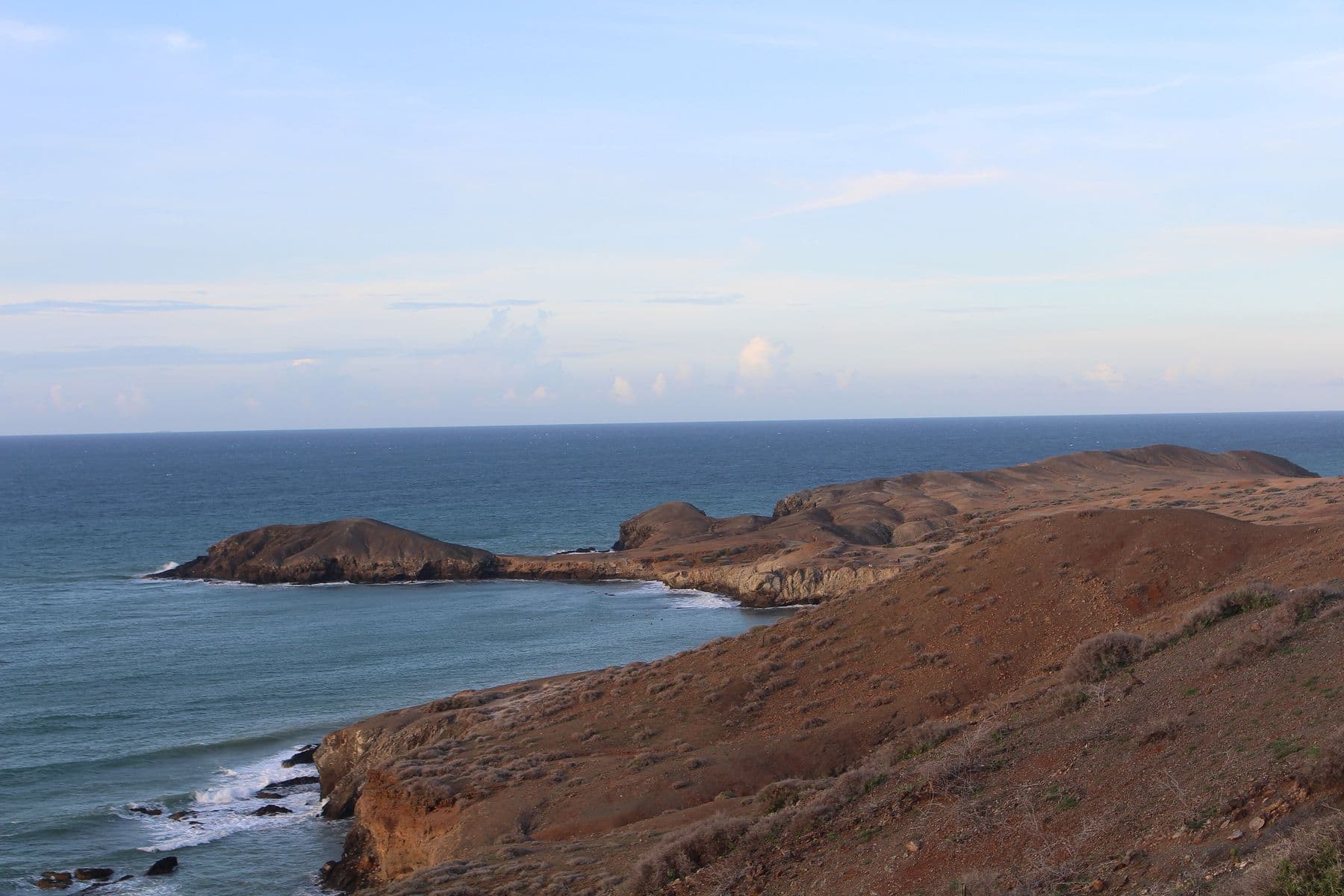 La costa desertica di Cabo de la Vela, fra le colline e il mare
